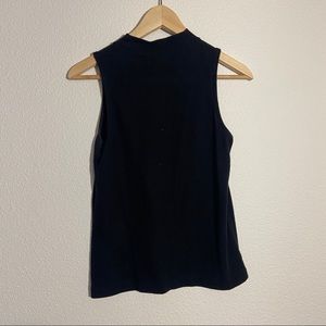 Black XS mock-neck Madewell tank